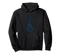 Make Music Not War: Peace Guitar Protest Pullover Hoodie, Adult Unisex, Black, S