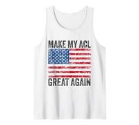 Make My ACL Great Again USA Flag Vintage Recovery Torn ACL Tank Top