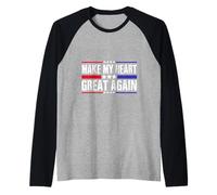 Make My Heart Great Again Funny Heart Surgery Humor Raglan Baseball Tee