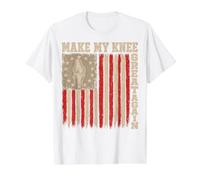 Make My Knee Great Again - Knee Surgery Replacement Recovery Value Graphic T-Shirt, Men, White, L
