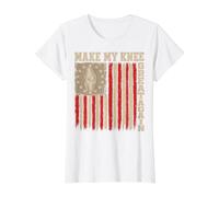 Make My Knee Great Again - Knee Surgery Replacement Recovery Value Graphic T-Shirt, Women, White, XL