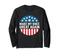Make My Knee Great Again Stars Stripes Long Sleeve T-Shirt