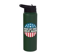 Make My Knee Great Again Stars Stripes Stainless Steel Insulated Water Bottle