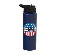 Make My Knee Great Again Stars Stripes Stainless Steel Insulated Water Bottle