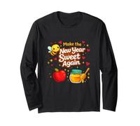Make New Year Sweet Again Jewish Rosh Hashanah Apple Honey Long Sleeve T-Shirt