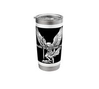 Make No Peace with Evil Archangel Michael Design Stainless Steel Insulated Tumbler