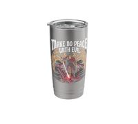 Make No Peace with Evil Archangel Michael Stainless Steel Insulated Tumbler