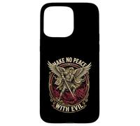 Make No Peace with Evil Archangel Michael Warrior Case for iPhone 15 Pro Max