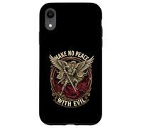 Make No Peace with Evil Archangel Michael Warrior Case for iPhone XR