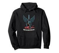 Make No Peace With Evil Christan Warrior Angel Pullover Hoodie