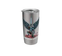 Make No Peace with Evil Christan Warrior Angel Stainless Steel Insulated Tumbler