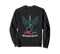 Make No Peace With Evil Christan Warrior Angel Sweatshirt