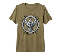 Make No Peace with Evil Christian Faith Spiritual Archangel Premium T-Shirt