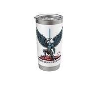 Make No Peace with Evil Destroy It Christan Warrior Angel Stainless Steel Insulated Tumbler