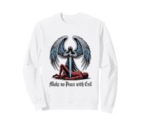 Make No Peace With Evil Destroy It Christan Warrior Angel Sweatshirt