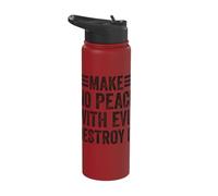 Make No Peace with Evil Destroy It God Faith Christanity Stainless Steel Insulated Water Bottle