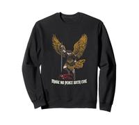 Make No Peace With Evil God Faith Christan Warrior Angel Sweatshirt