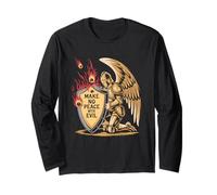 Make No Peace with Evil Tshirt Archangel Michael Jesus God Long Sleeve T-Shirt