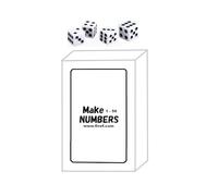 Make Numbers Set of 4 Math Rules with Dice, Ages 8 and Up Table Game