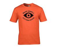 Make Orwell Fiction Again- 1984 Doublespeak is Here- Men's T-Shirt Orange