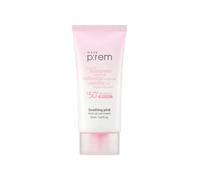 MAKE P:REM, Soothing and Invigorating Sunscreen Mineral Sunscreen for Dry Skin, Light and Non-Greasy Formula, Skin Tone Corrector, Korean Sunscreen, FPS 50, 1.69