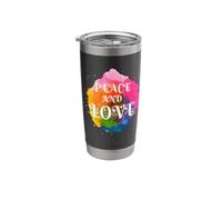 Make Peace, NOT WAR - Colorful Peace & Love Illustration Stainless Steel Insulated Tumbler