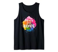 Make Peace, NOT WAR - Colorful Peace & Love Illustration Tank Top