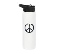 Make Peace NOT WAR - Peace Sign Logo Stainless Steel Insulated Water Bottle