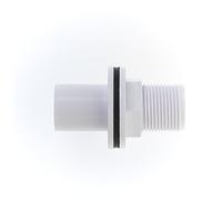 MaKe PRO077 Overflow Straight Tank Connector 22mm, White