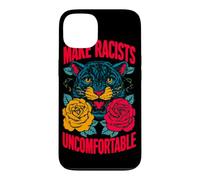 Make Racists Uncomfortable Anti-Racism Panther Roses Case for iPhone 13