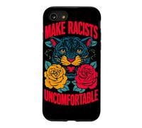 Make Racists Uncomfortable Anti-Racism Panther Roses Case for iPhone SE (2020) / 7/8