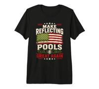 Make Reflecting Pool Great Again Team Algae American Flag Premium T-Shirt
