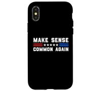 Make Sense Common Again Bold Political Sarcastic Quote Case for iPhone X/XS