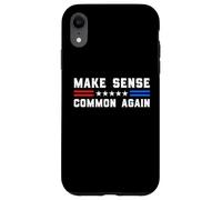 Make Sense Common Again Bold Political Sarcastic Quote Case for iPhone XR
