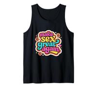 Make Sex Great Again Funny Retro 70' Road Trip Beach Party Tank Top