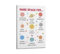 Make Space For Mental Health Art Posters Are Suitable for Decorating Living Room, Bedroom, Study, Restaurant, Corridor, Children's Room, EtcFrame-style 12x18inch(30x45cm)