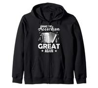Make The Accordion Great Again Fun Accordions Player Graphic Zip Hoodie