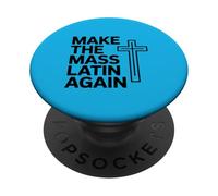 Make The Mass Latin Again Traditional Catholic Cross PopSockets Adhesive PopGrip
