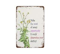 Make The Most of Opportunity Décor Your Home Or Send Your Friends Something Special with A Card Or Poster Just And Print Today! Funny Vintage Metal Tin Sign For Home Coffee Gift For Women 8x5.5 Inch