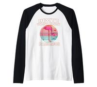 Make The World Fabulous Flamboyant Flamingo Raglan Baseball Tee