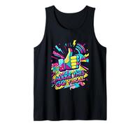 Make This Go Viral 80s Memphis Art Retro Thumbs Up Tank Top