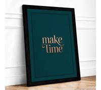 Make Time Minimalist Framed Wall Art Print A1 (84.1×59.4cm) Black, Wall Decor for Living Room, Bedroom, Office & Home, Ready to Hang, Art Gift