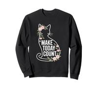 Make Today Count Floral Cat Sweatshirt
