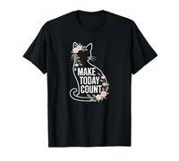 Make Today Count Floral Cat T-Shirt