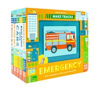 Make Tracks Series 5 Books Collection Set (Emergency, Building Site, Cars, In The Sky, Trucks)