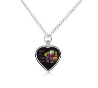 Make U.S Grape Again Wine Pet Urn Necklace Print Pet Ashes Keepsake Memorial Pendant Jewelry for Dog Cat