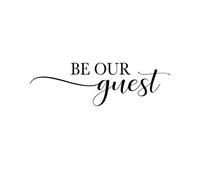 Make Unique Be Our Guest Wall Sticker - Vinyl Quote Wall Art - Easy Application, Removable Home Décor for Living Room. (Gold, 35 CM)