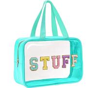 Make up Bag Clear Waterproof Makeup Bag Portable Cosmetic Storage Bag Zipper Toiletry Bags for Travel Home for Women Travel(Grn)