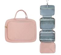 Make Up Bag for Women - Hanging Toiletry Bag with 4 Compartments, Lightweight Travel Wash Bag for Makeup, Shampoo & Essentials, Durable and Spacious Toiletry Organizer