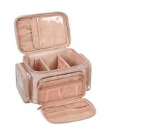 Make up Bag Large Makeup Bag Portable Travel Make Up Bags Organizer for Women Girls with Compartment & Two Side Pockets Small(Rose)